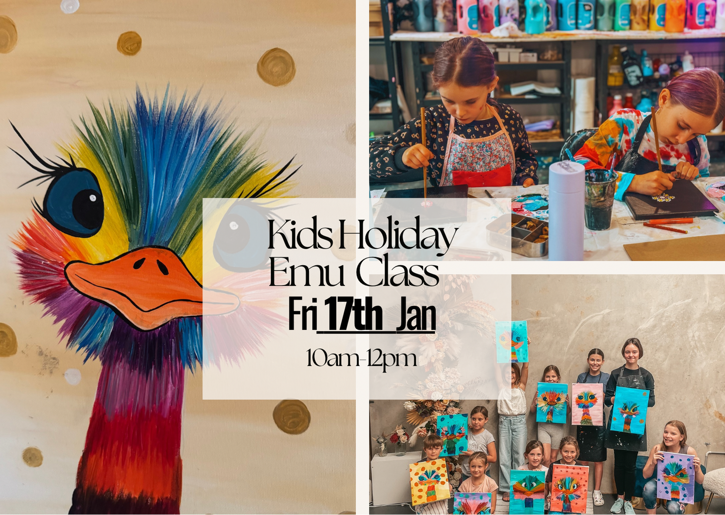 FRIDAY 17TH JANUARY 10:00AM TO 12:00PM - SCHOOL HOLIDAYS KIDS PAINT N SNACK