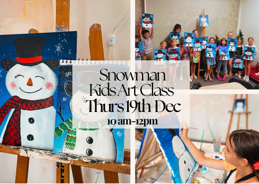 THURSDAY 19TH DECEMBER 10AM to 12PM - PAINT N SNACK KIDS CLASS SNOWMAN