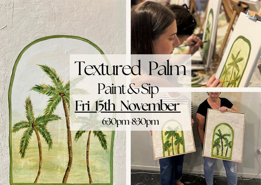 FRIDAY 15TH NOVEMBER 6:30PM TO 8:30PM ADULT TEXTURED PAINT N SIP