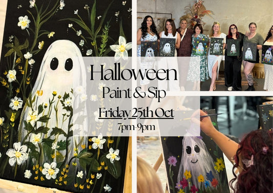 FRIDAY 25TH OCTOBER 7PM TO 9PM ADULT HALLOWEEN PAINT N SIP CLASS